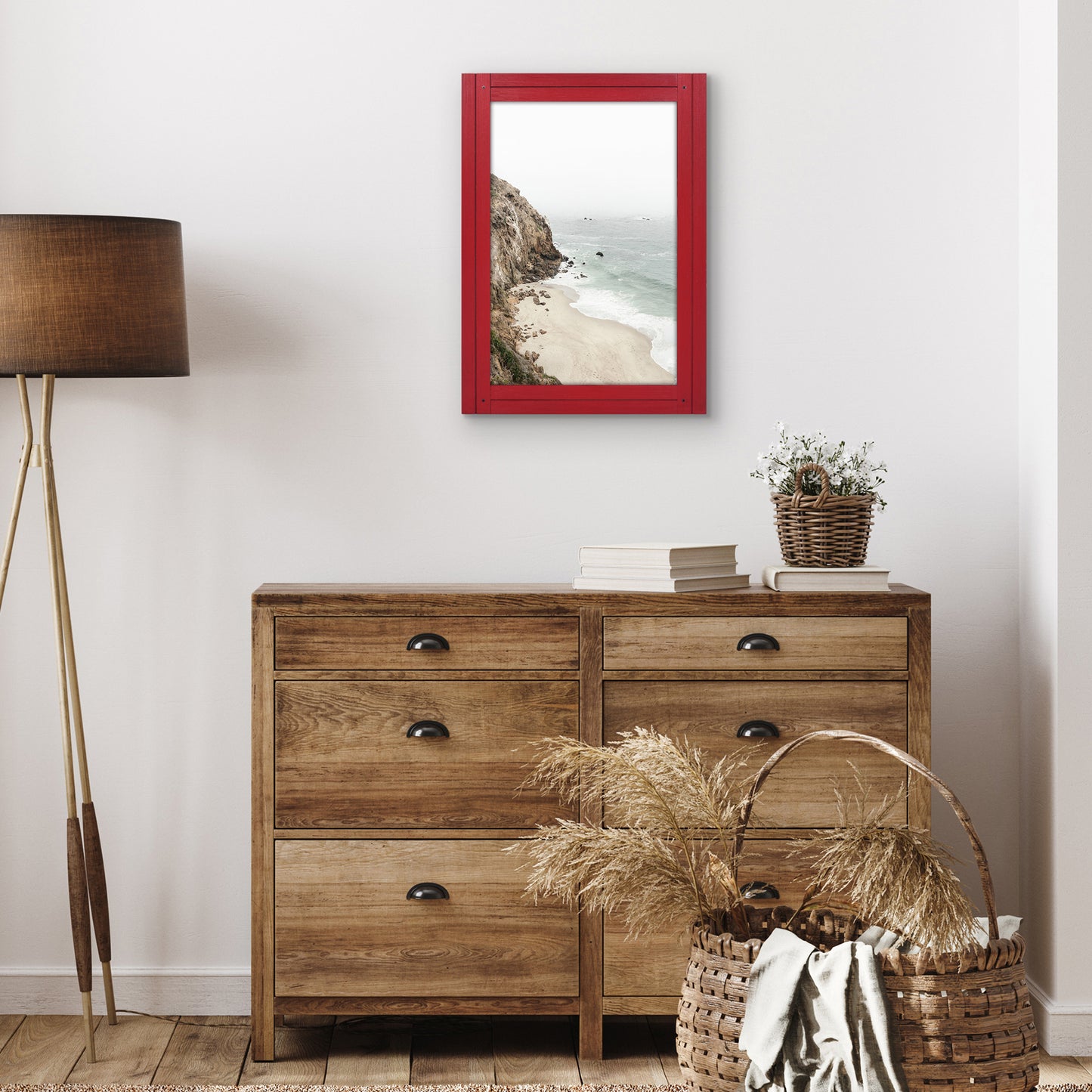 Picture Frame | Rustic Textured Wood | Shatter-Resistant Glass | Easel Back