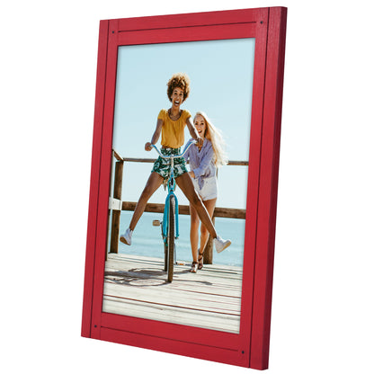 Picture Frame | Rustic Textured Wood | Shatter-Resistant Glass | Easel Back