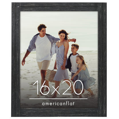 Picture Frame | Rustic Farmhouse Style | Distressed Wood Look | Wall Decor