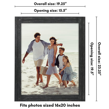 Picture Frame | Rustic Farmhouse Style | Distressed Wood Look | Wall Decor