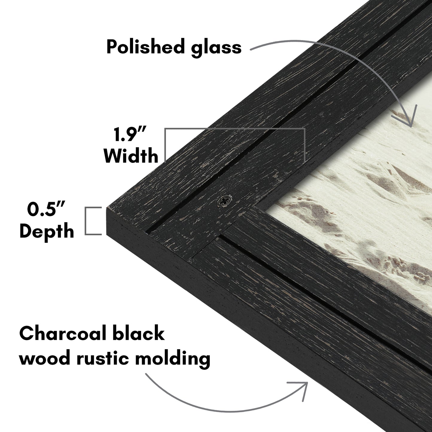 Picture Frame | Rustic Farmhouse Style | Distressed Wood Look | Wall Decor