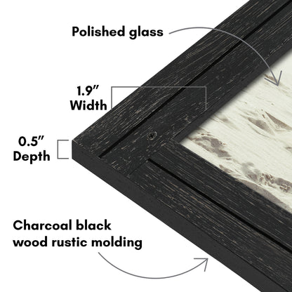 Picture Frame | Rustic Farmhouse Style | Distressed Wood Look | Wall Decor