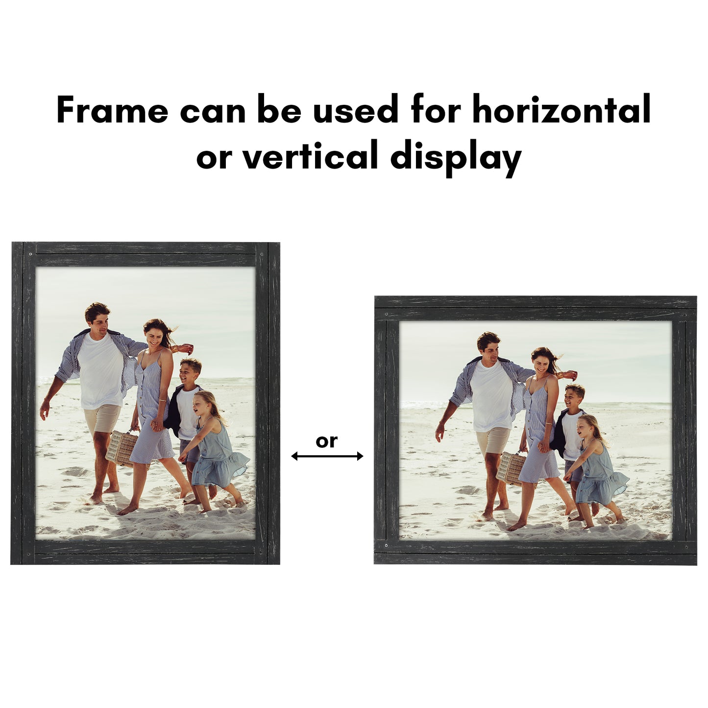 Picture Frame | Rustic Farmhouse Style | Distressed Wood Look | Wall Decor