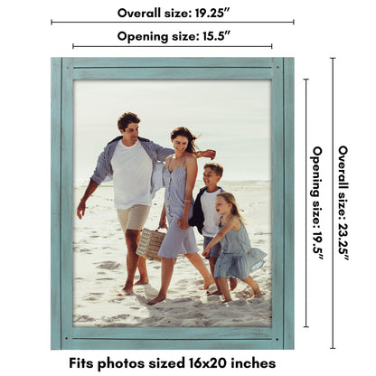 Picture Frame | Rustic Farmhouse Style | Distressed Wood Look | Wall Decor