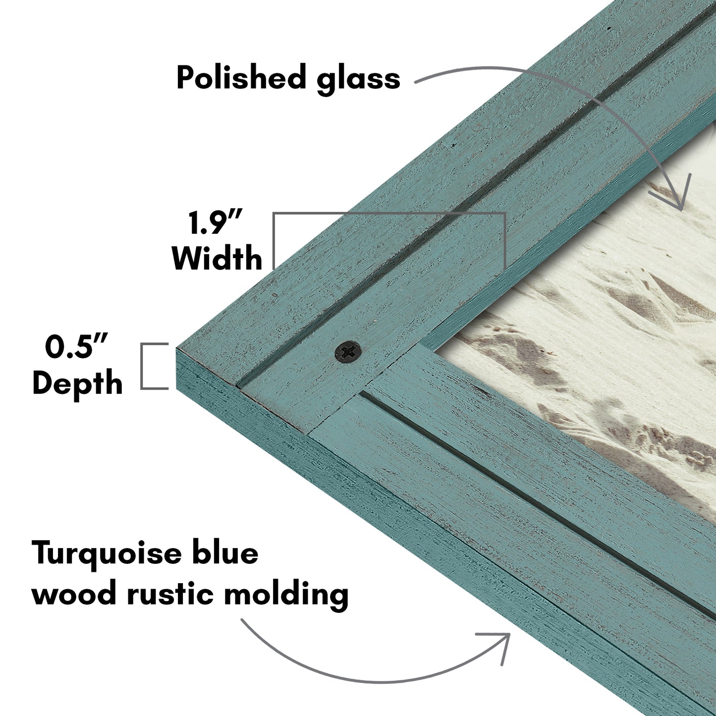 Picture Frame | Rustic Farmhouse Style | Distressed Wood Look | Wall Decor