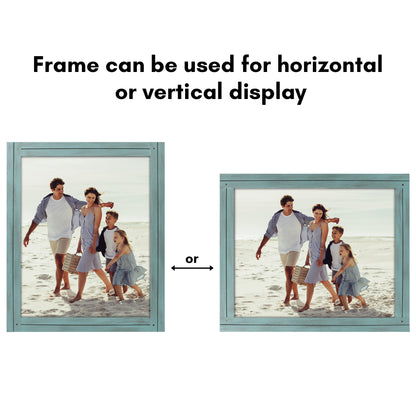 Picture Frame | Rustic Farmhouse Style | Distressed Wood Look | Wall Decor