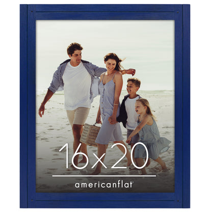 Picture Frame | Rustic Textured Wood | Shatter-Resistant Glass | Easel Back