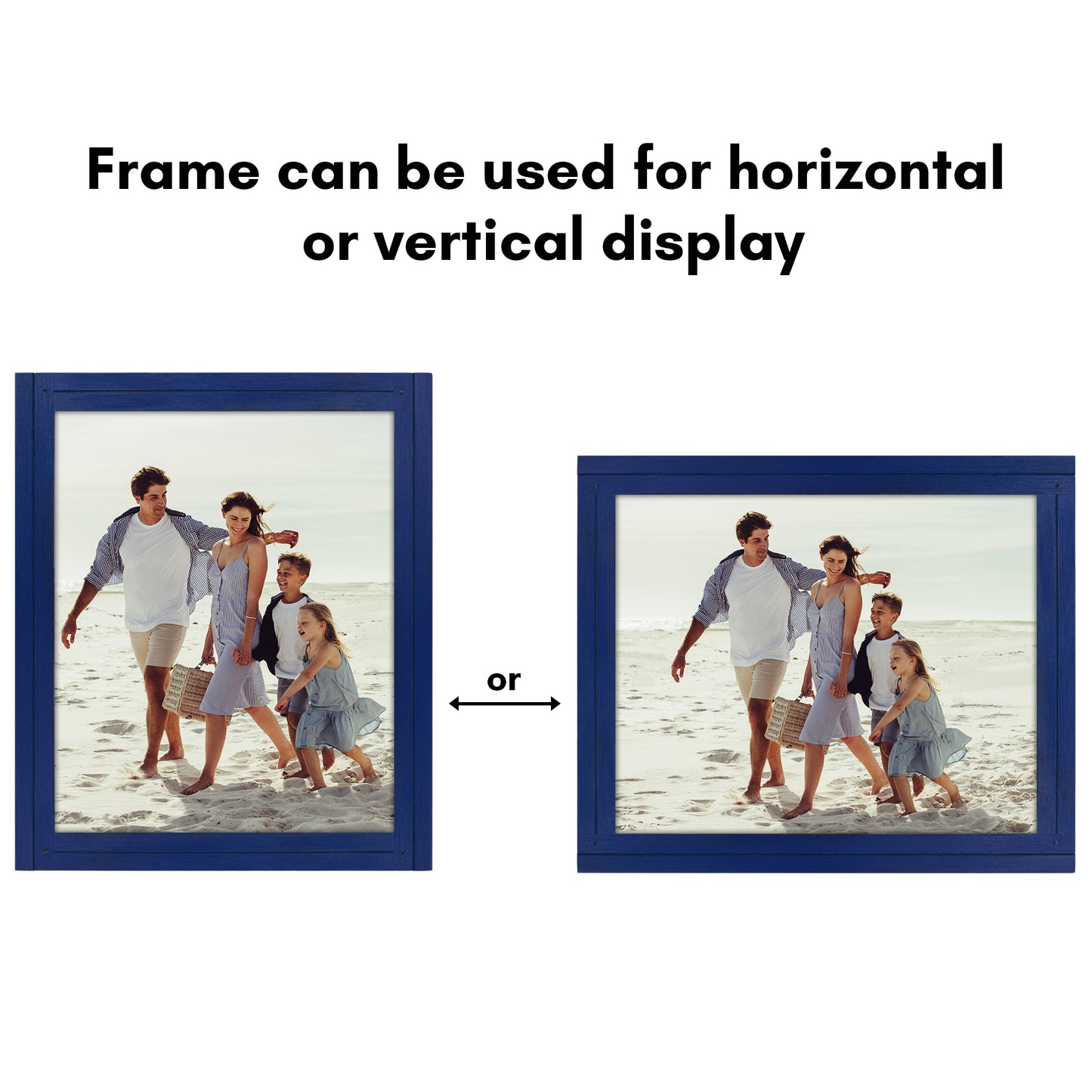 Picture Frame | Rustic Textured Wood | Shatter-Resistant Glass | Easel Back