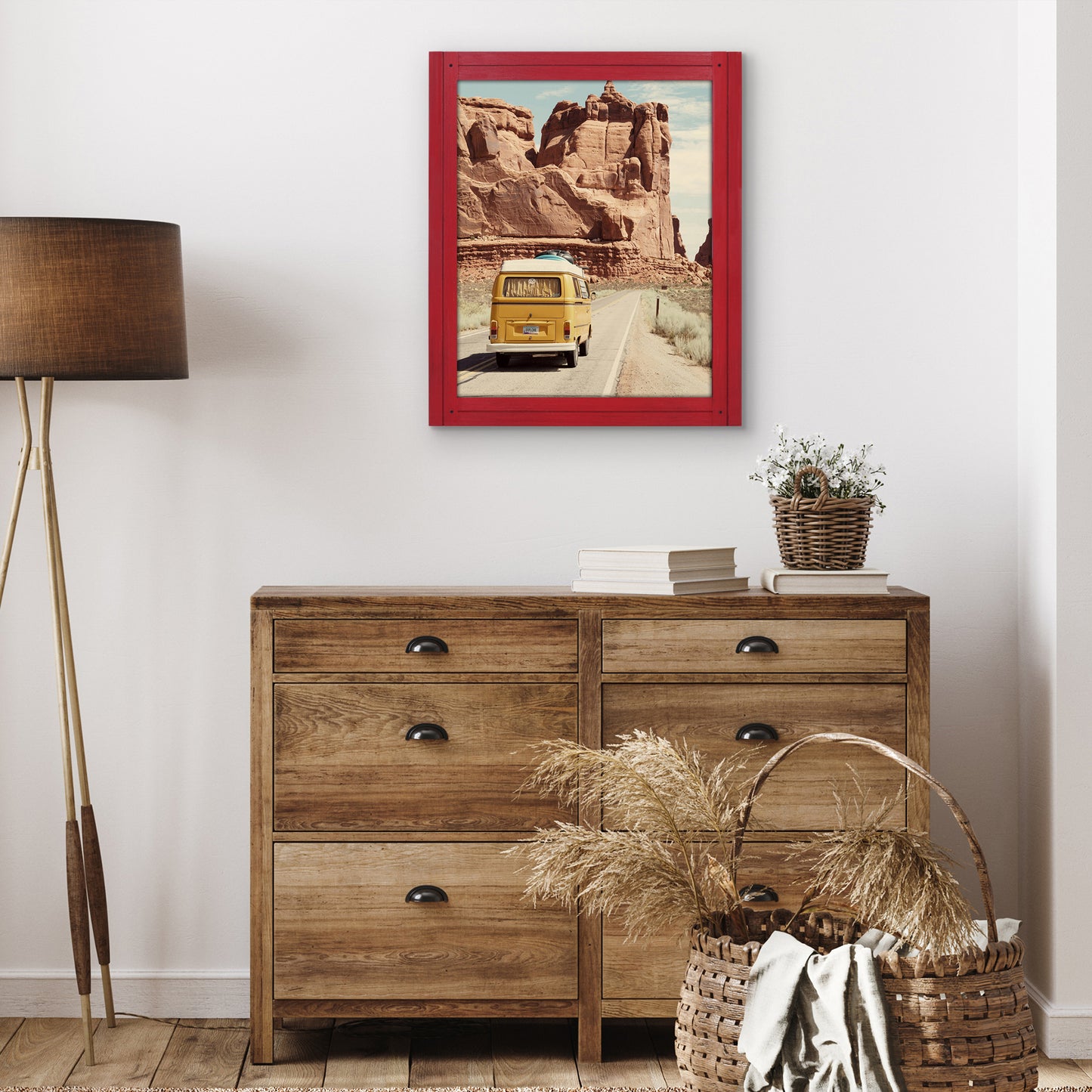 Picture Frame | Rustic Textured Wood | Shatter-Resistant Glass | Easel Back