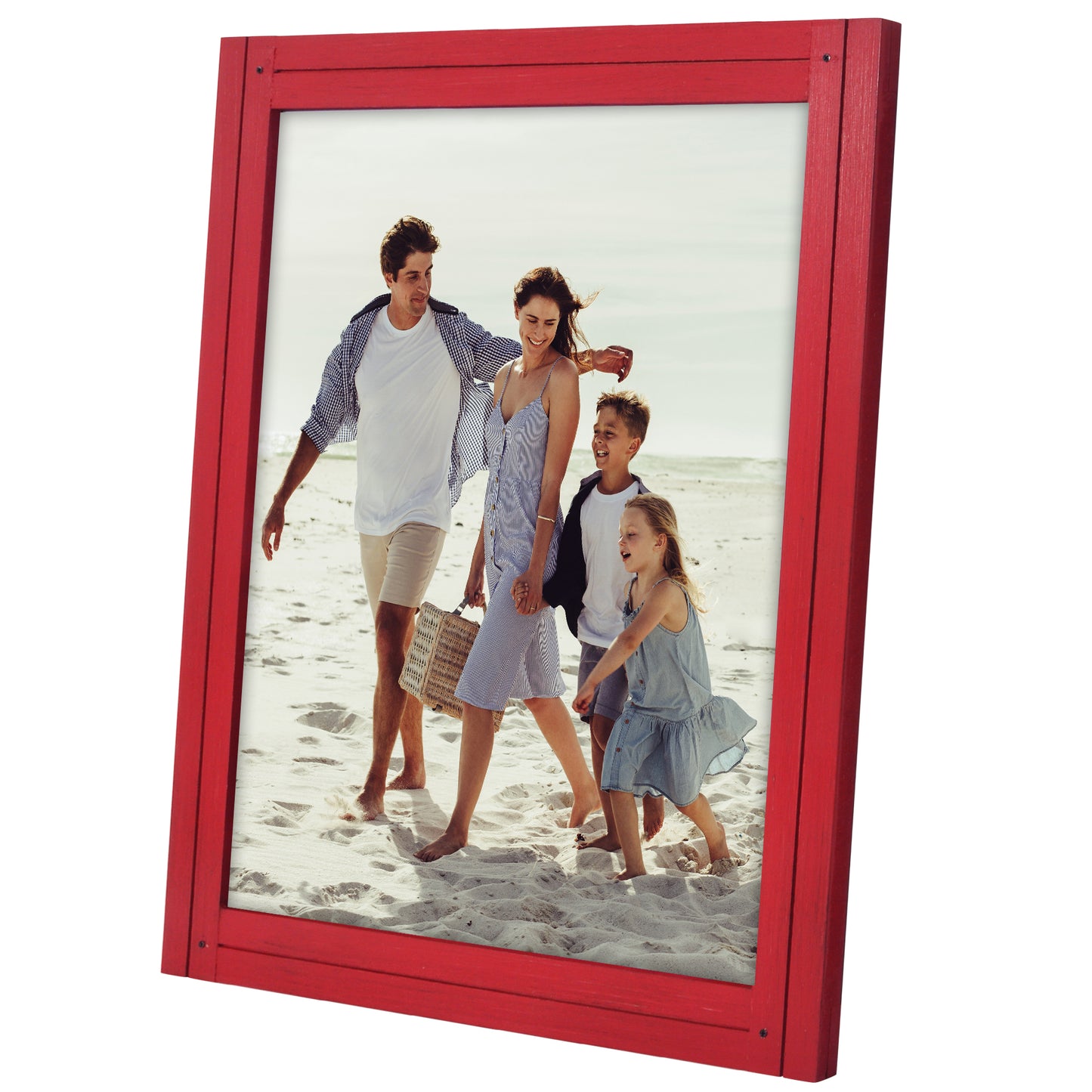 Picture Frame | Rustic Textured Wood | Shatter-Resistant Glass | Easel Back