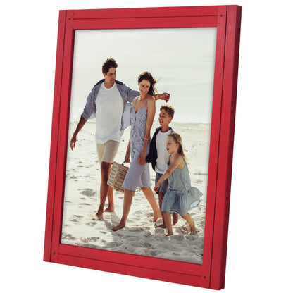 Picture Frame | Rustic Textured Wood | Shatter-Resistant Glass | Easel Back