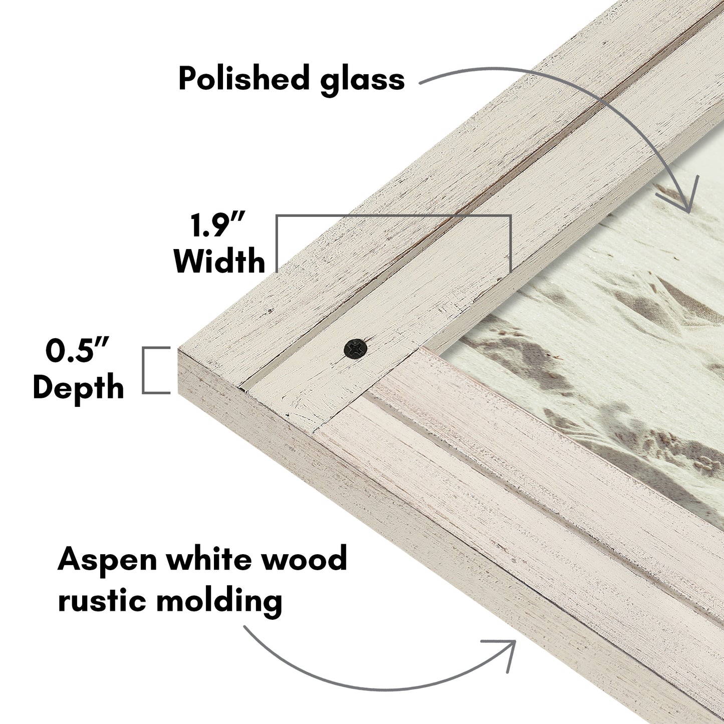 Picture Frame | Rustic Farmhouse Style | Distressed Wood Look | Wall Decor