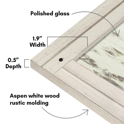 Picture Frame | Rustic Farmhouse Style | Distressed Wood Look | Wall Decor