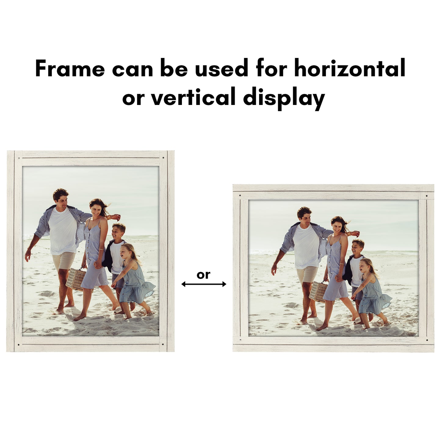 Picture Frame | Rustic Farmhouse Style | Distressed Wood Look | Wall Decor