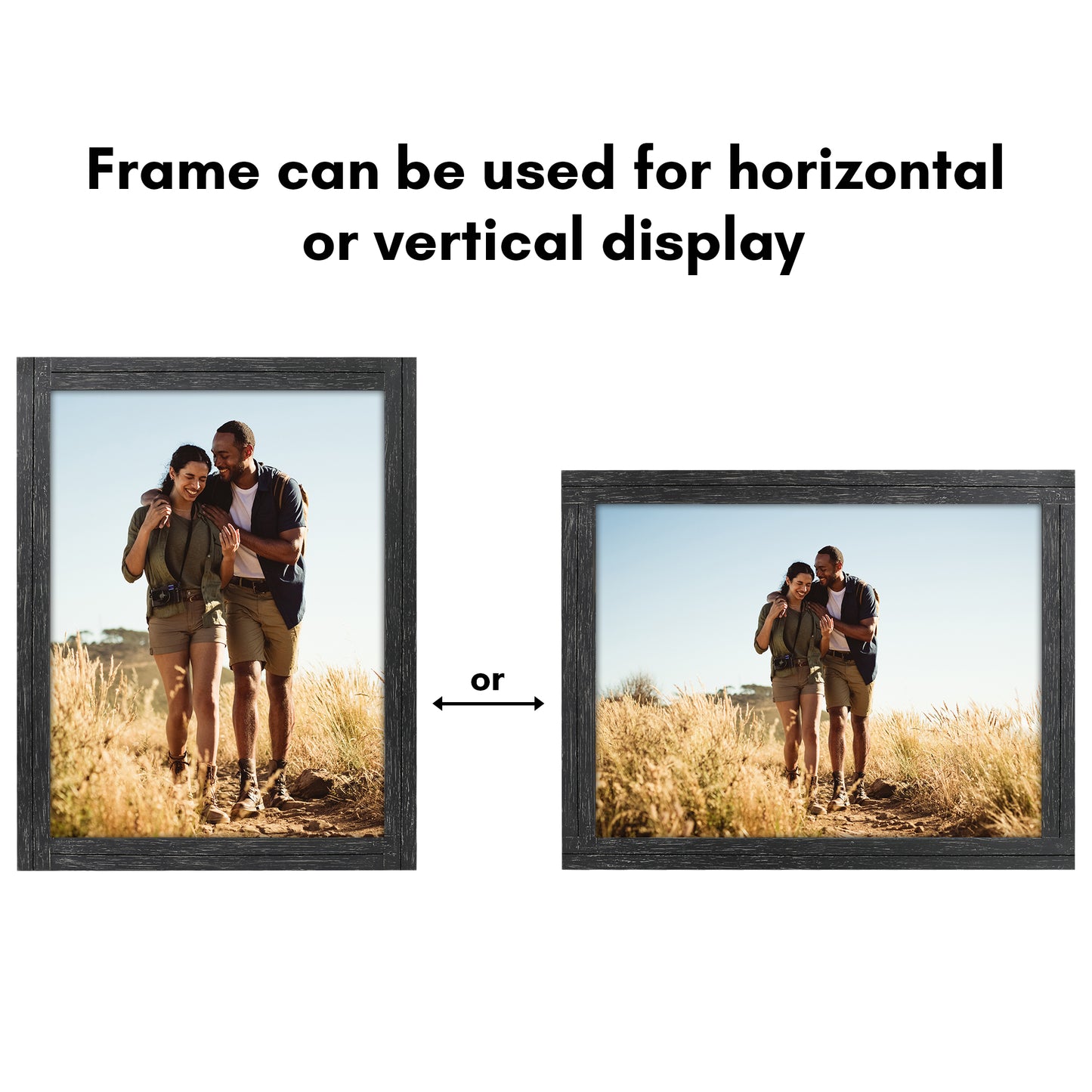 Picture Frame | Rustic Farmhouse Style | Distressed Wood Look | Wall Decor