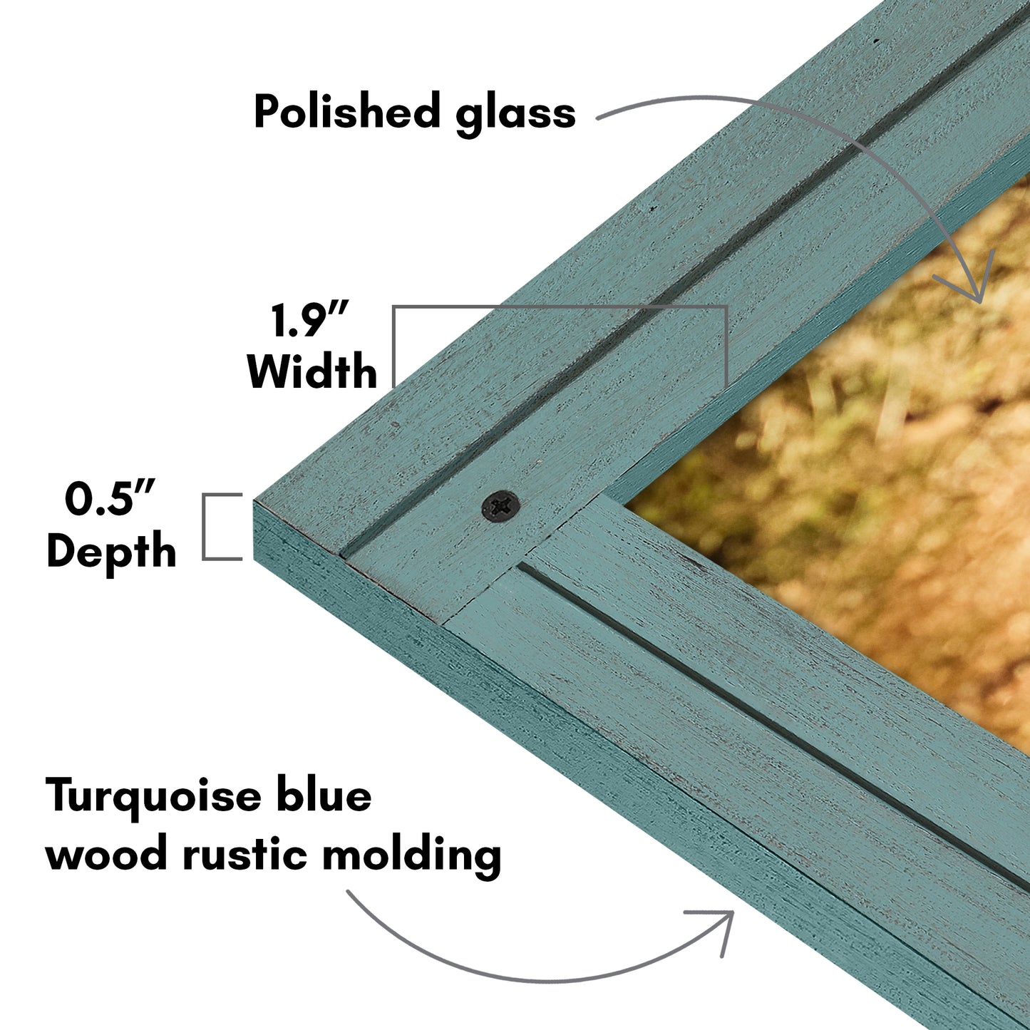 Picture Frame | Rustic Farmhouse Style | Distressed Wood Look | Wall Decor