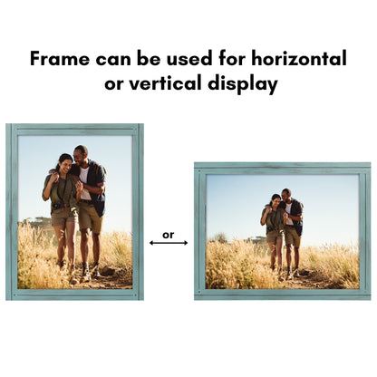 Picture Frame | Rustic Farmhouse Style | Distressed Wood Look | Wall Decor