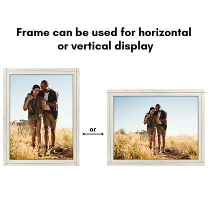 Picture Frame | Rustic Farmhouse Style | Distressed Wood Look | Wall Decor