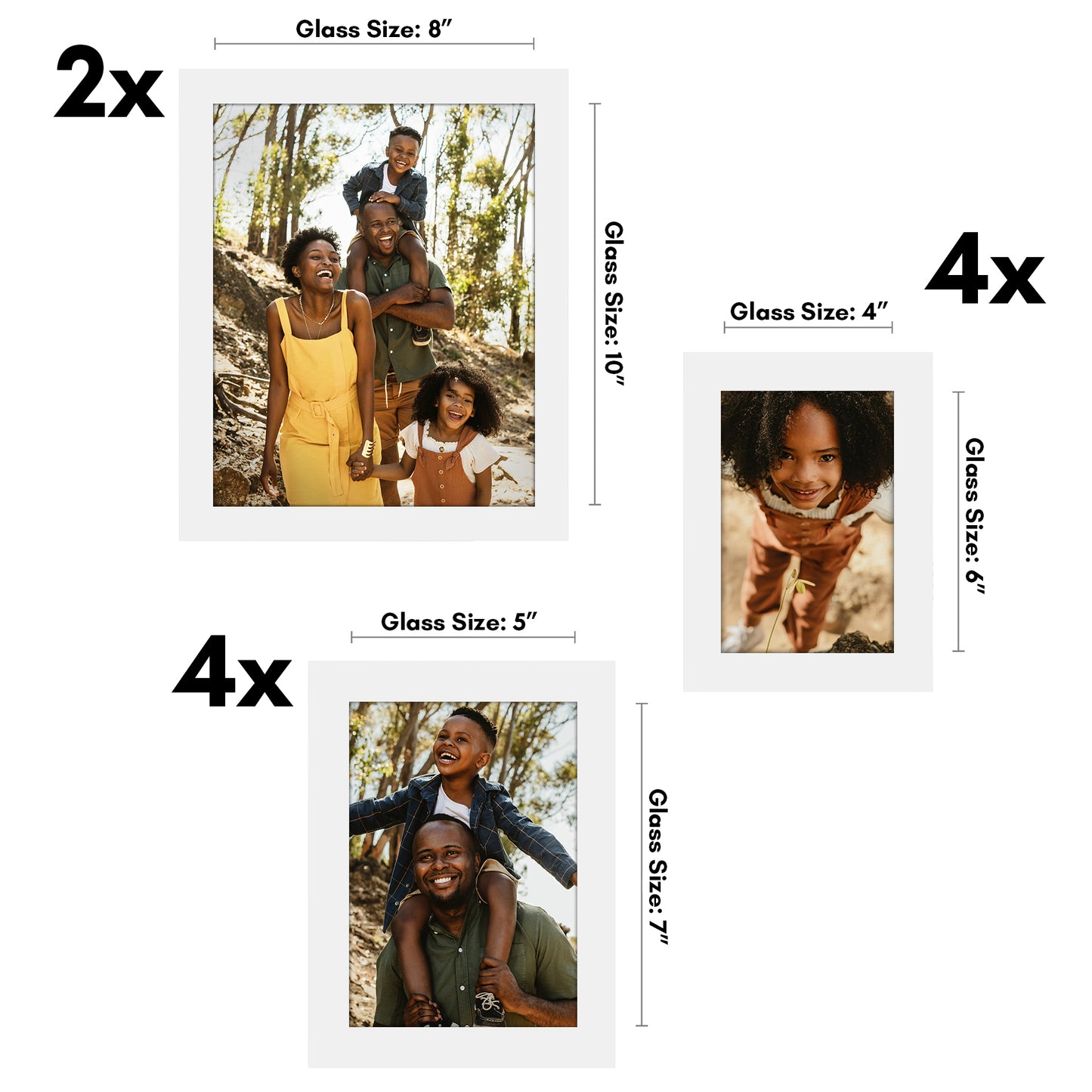 10 Piece Gallery Wall Picture Frame Set | Choose Your Color