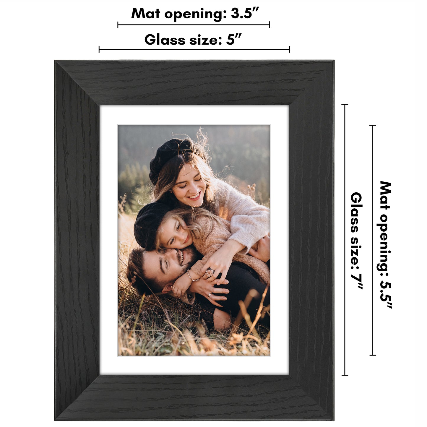 Picture Frame | Wide Molding | Included Mat | Shatter-Resistant Glass | Wall Decor