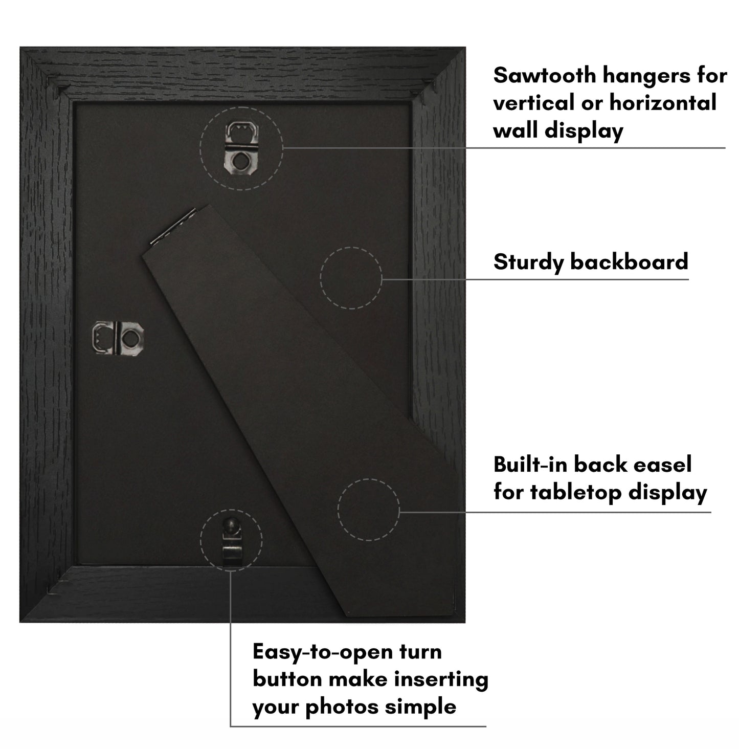 Picture Frame | Wide Molding | Included Mat | Shatter-Resistant Glass | Wall Decor
