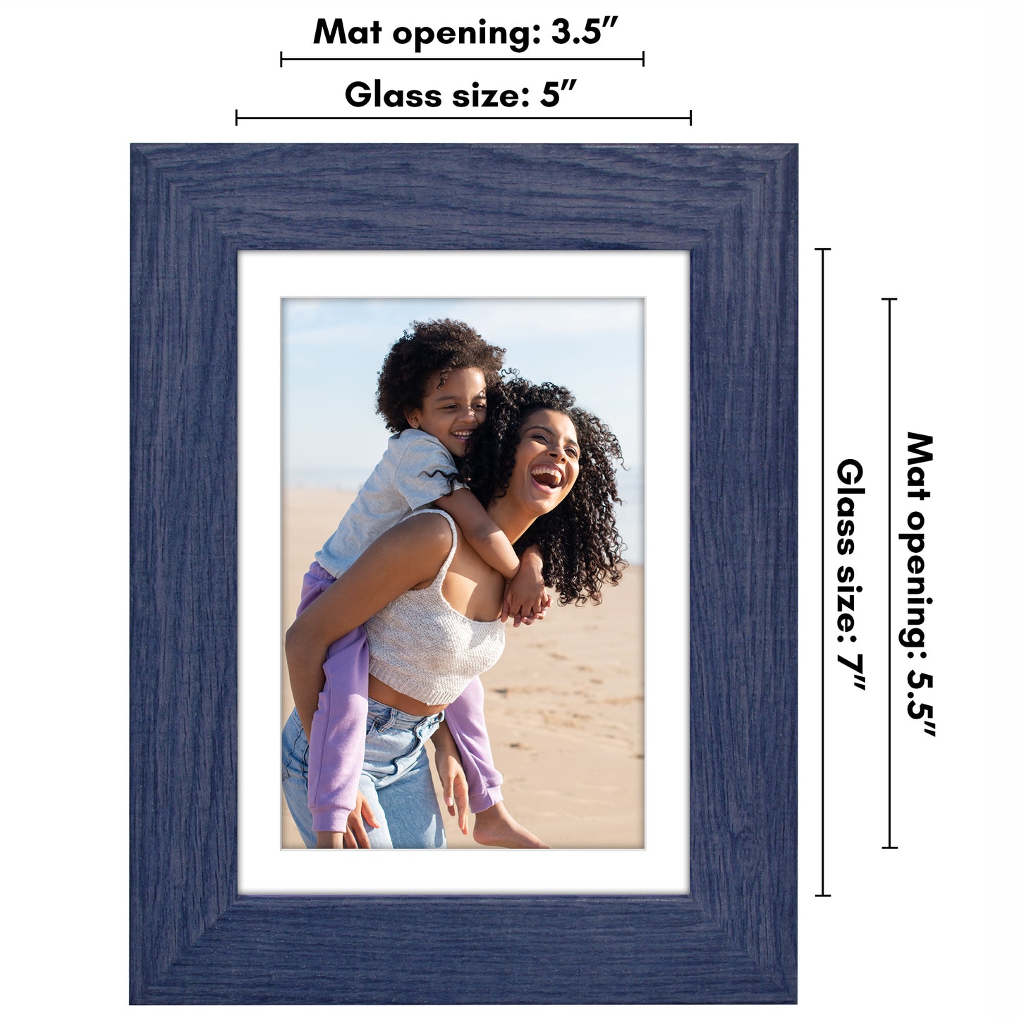 Picture Frame | Wide Molding | Included Mat | Shatter-Resistant Glass | Wall Decor