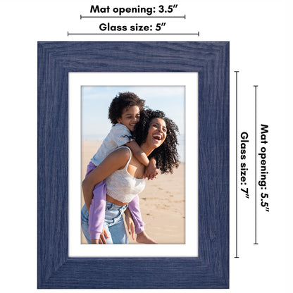 Picture Frame | Wide Molding | Included Mat | Shatter-Resistant Glass | Wall Decor