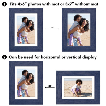 Picture Frame | Wide Molding | Included Mat | Shatter-Resistant Glass | Wall Decor