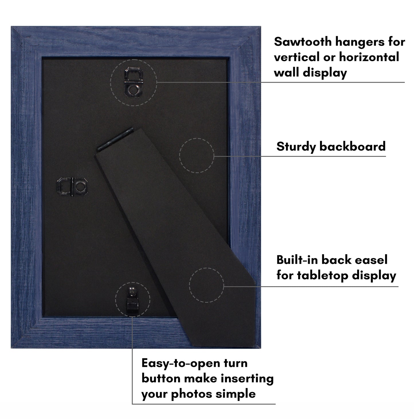 Picture Frame | Wide Molding | Included Mat | Shatter-Resistant Glass | Wall Decor