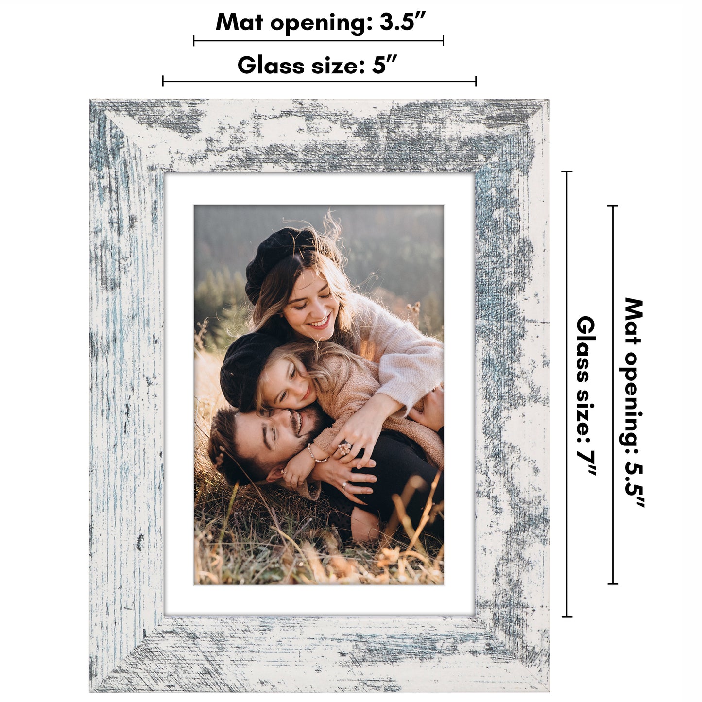 Picture Frame | Wide Molding | Included Mat | Shatter-Resistant Glass | Wall Decor
