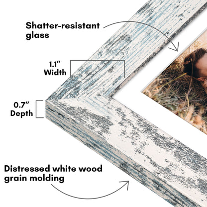 Picture Frame | Wide Molding | Included Mat | Shatter-Resistant Glass | Wall Decor