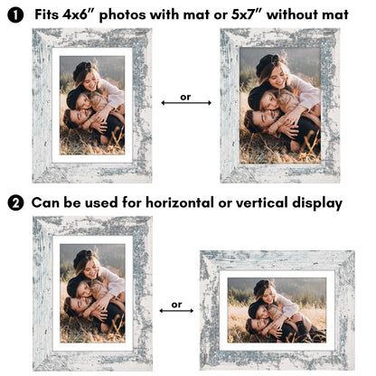 Picture Frame | Wide Molding | Included Mat | Shatter-Resistant Glass | Wall Decor