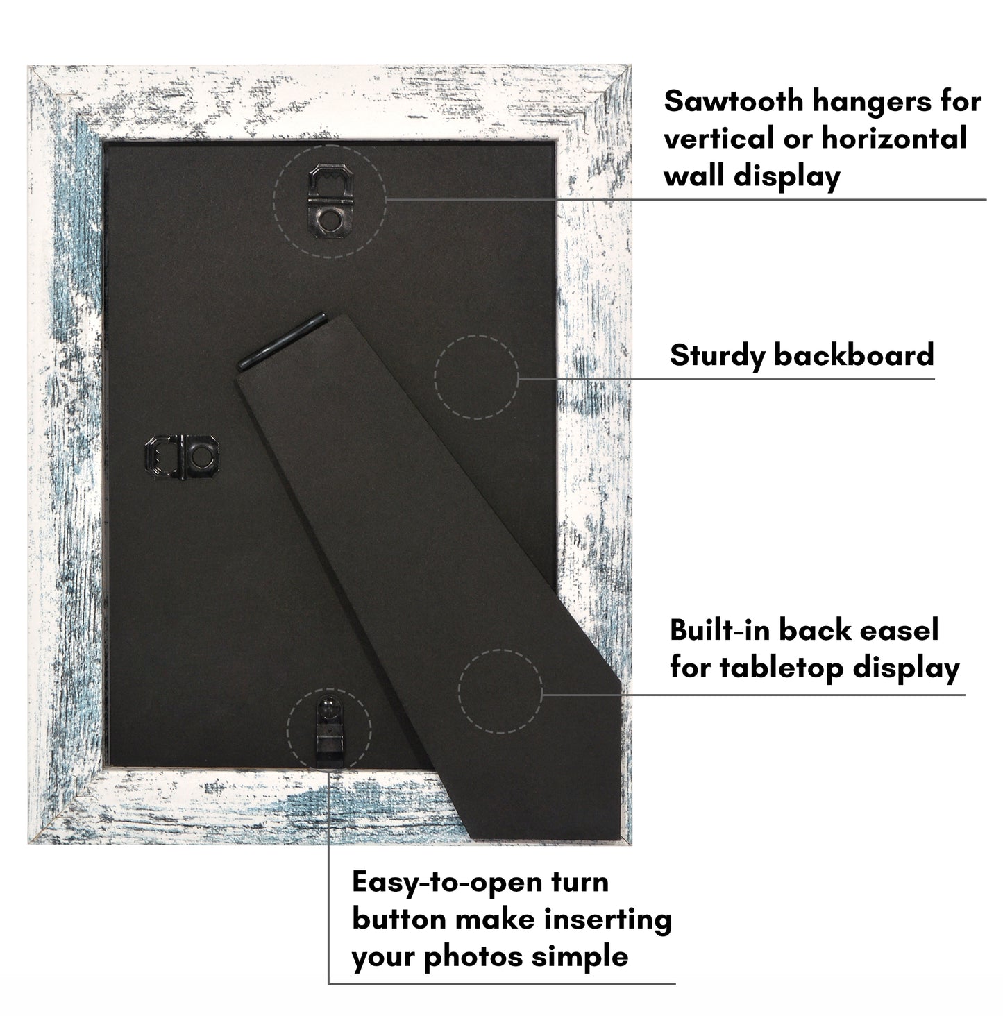 Picture Frame | Wide Molding | Included Mat | Shatter-Resistant Glass | Wall Decor
