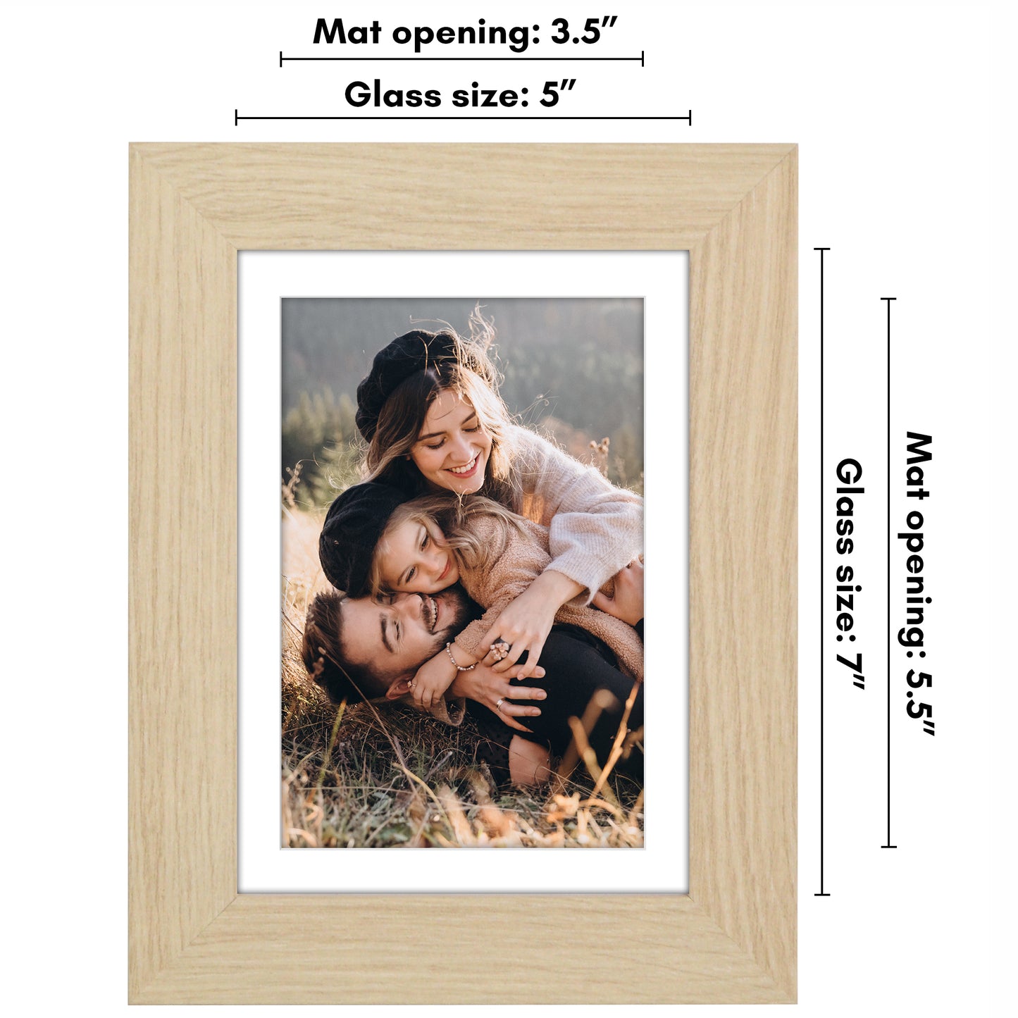 Picture Frame | Wide Molding | Included Mat | Shatter-Resistant Glass | Wall Decor