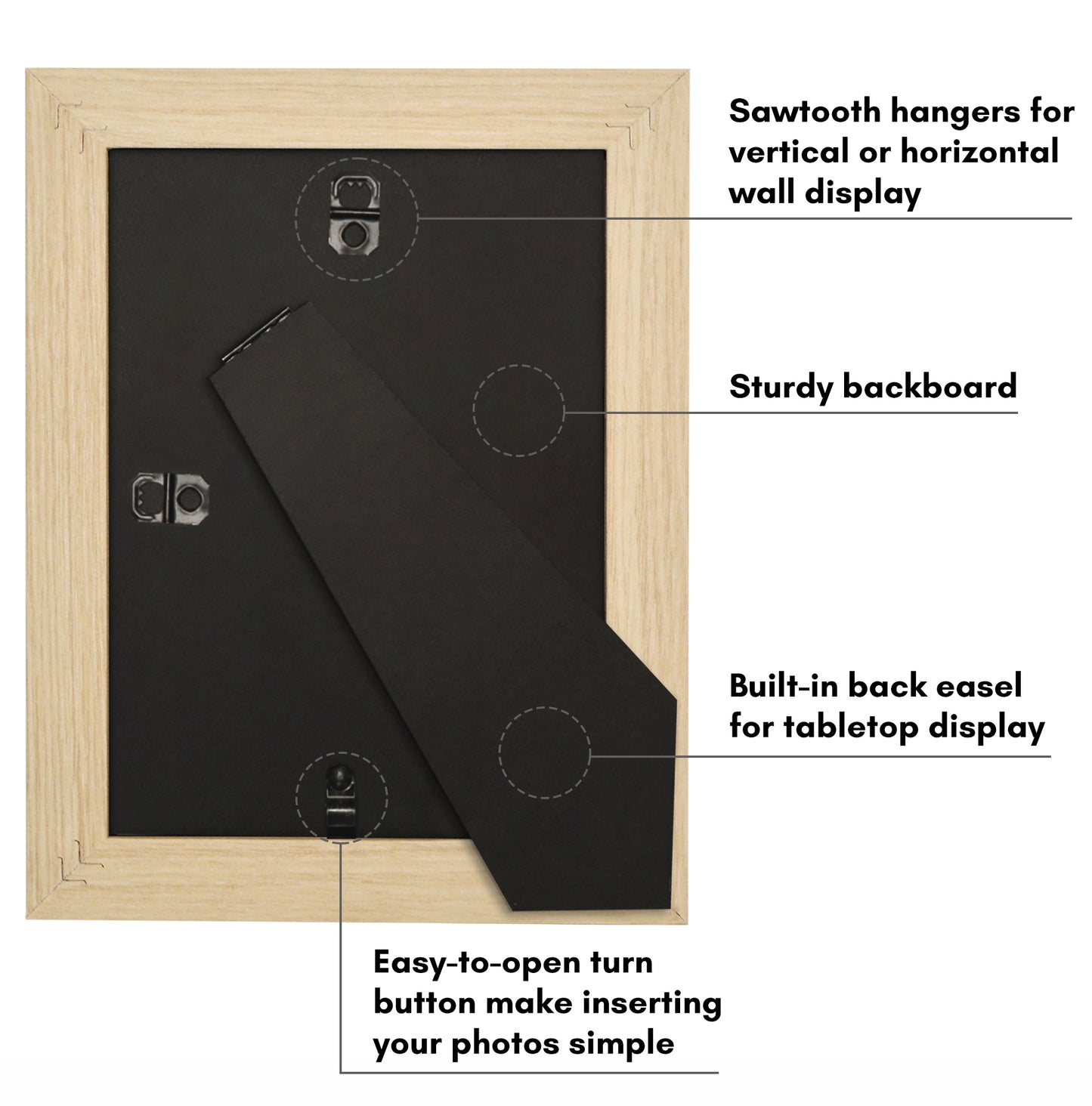 Picture Frame | Wide Molding | Included Mat | Shatter-Resistant Glass | Wall Decor