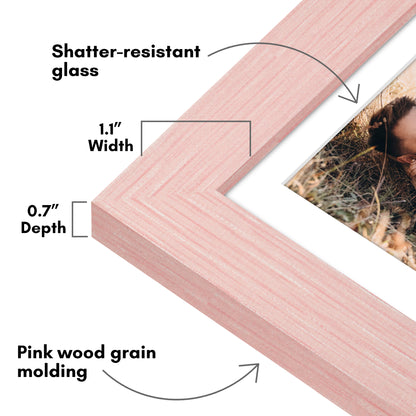 Picture Frame | Wide Molding | Included Mat | Shatter-Resistant Glass | Wall Decor