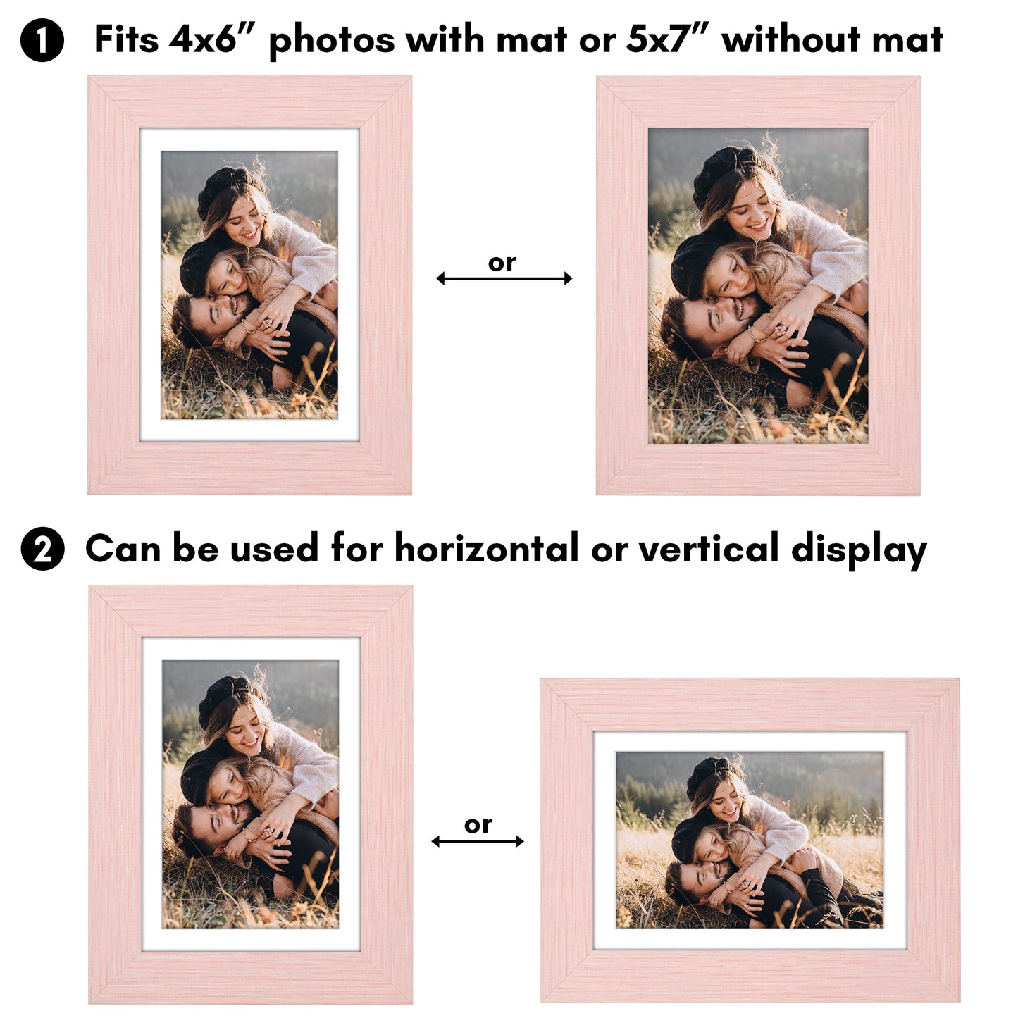Picture Frame | Wide Molding | Included Mat | Shatter-Resistant Glass | Wall Decor