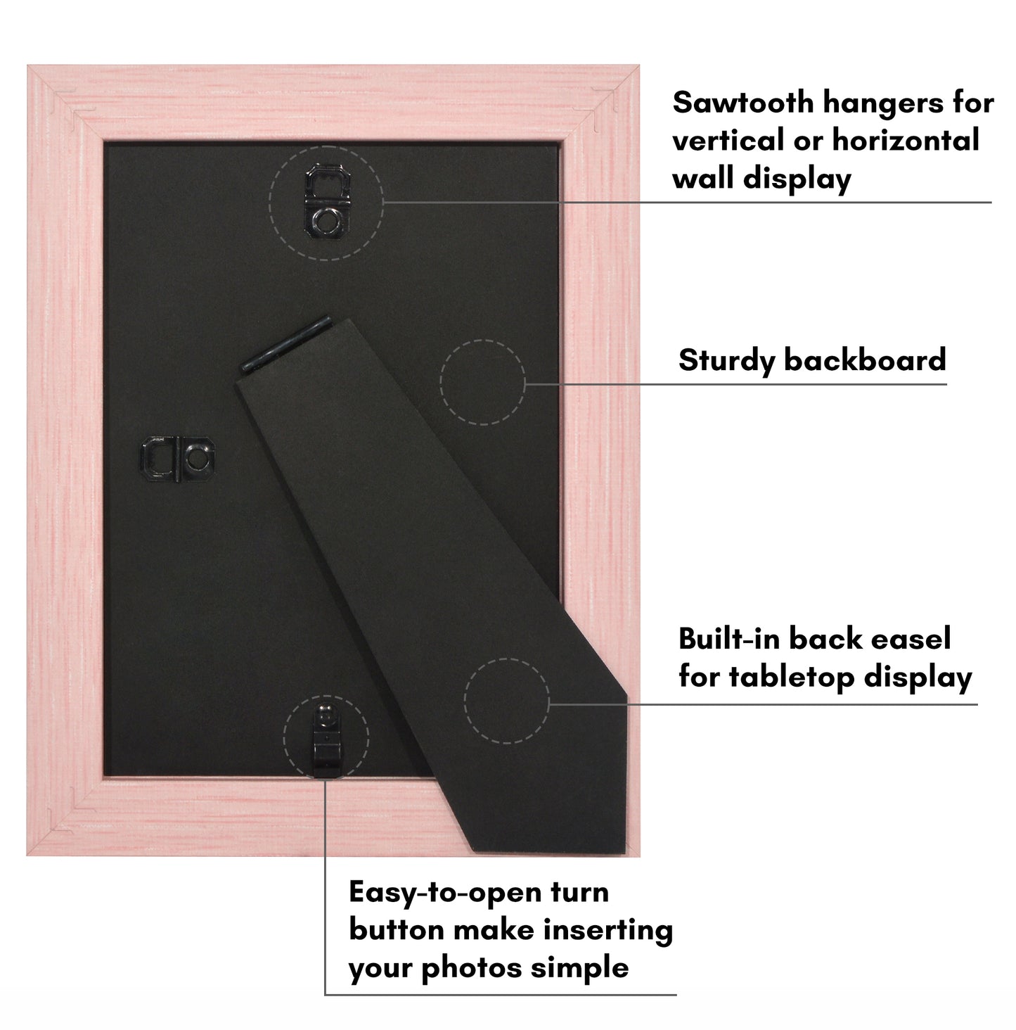 Picture Frame | Wide Molding | Included Mat | Shatter-Resistant Glass | Wall Decor