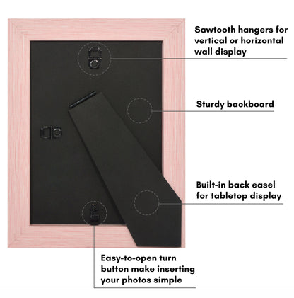 Picture Frame | Wide Molding | Included Mat | Shatter-Resistant Glass | Wall Decor