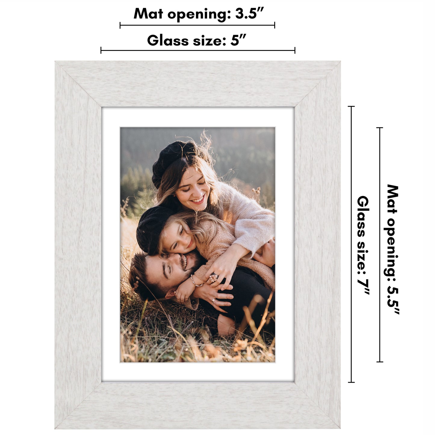 Picture Frame | Wide Molding | Included Mat | Shatter-Resistant Glass | Wall Decor