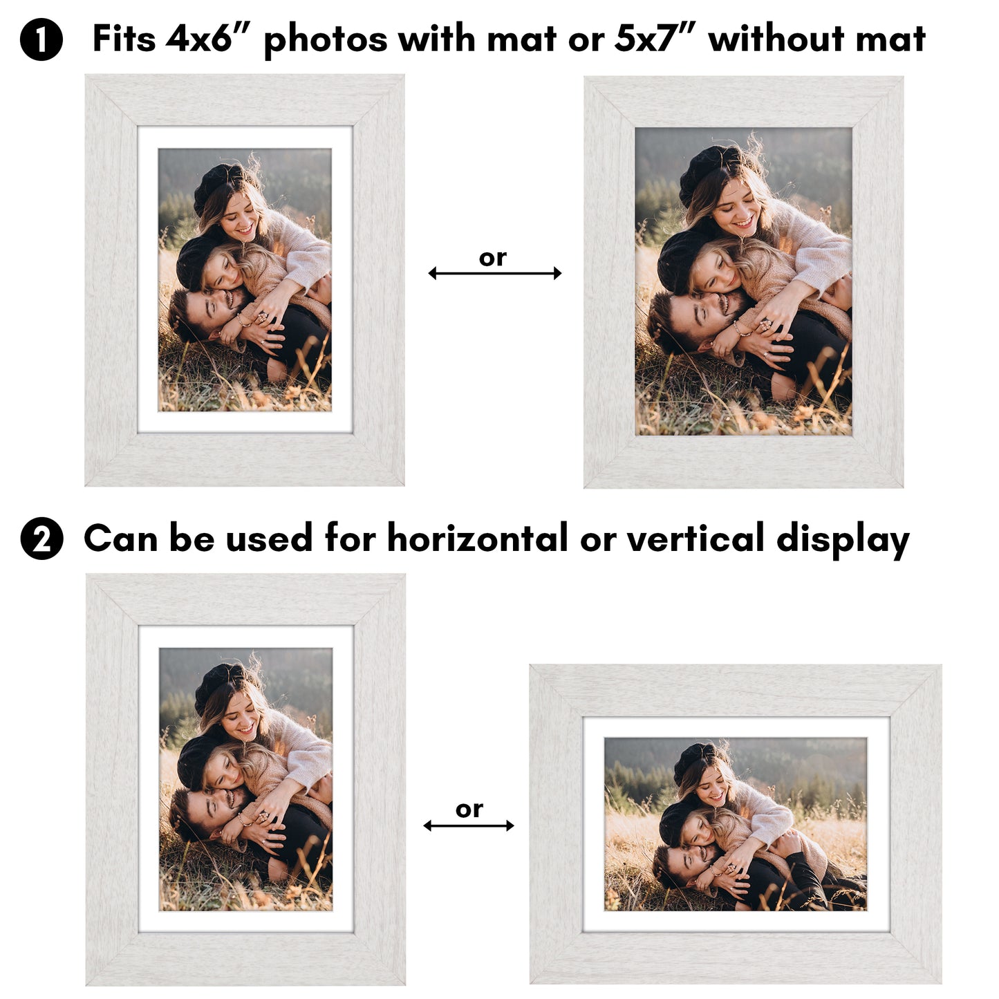 Picture Frame | Wide Molding | Included Mat | Shatter-Resistant Glass | Wall Decor