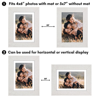 Picture Frame | Wide Molding | Included Mat | Shatter-Resistant Glass | Wall Decor