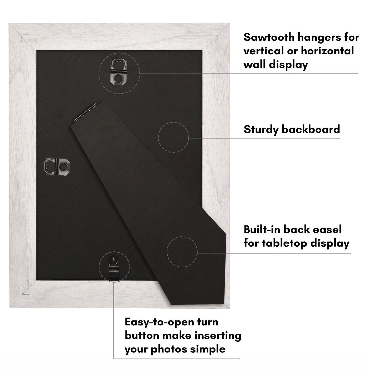 Picture Frame | Wide Molding | Included Mat | Shatter-Resistant Glass | Wall Decor