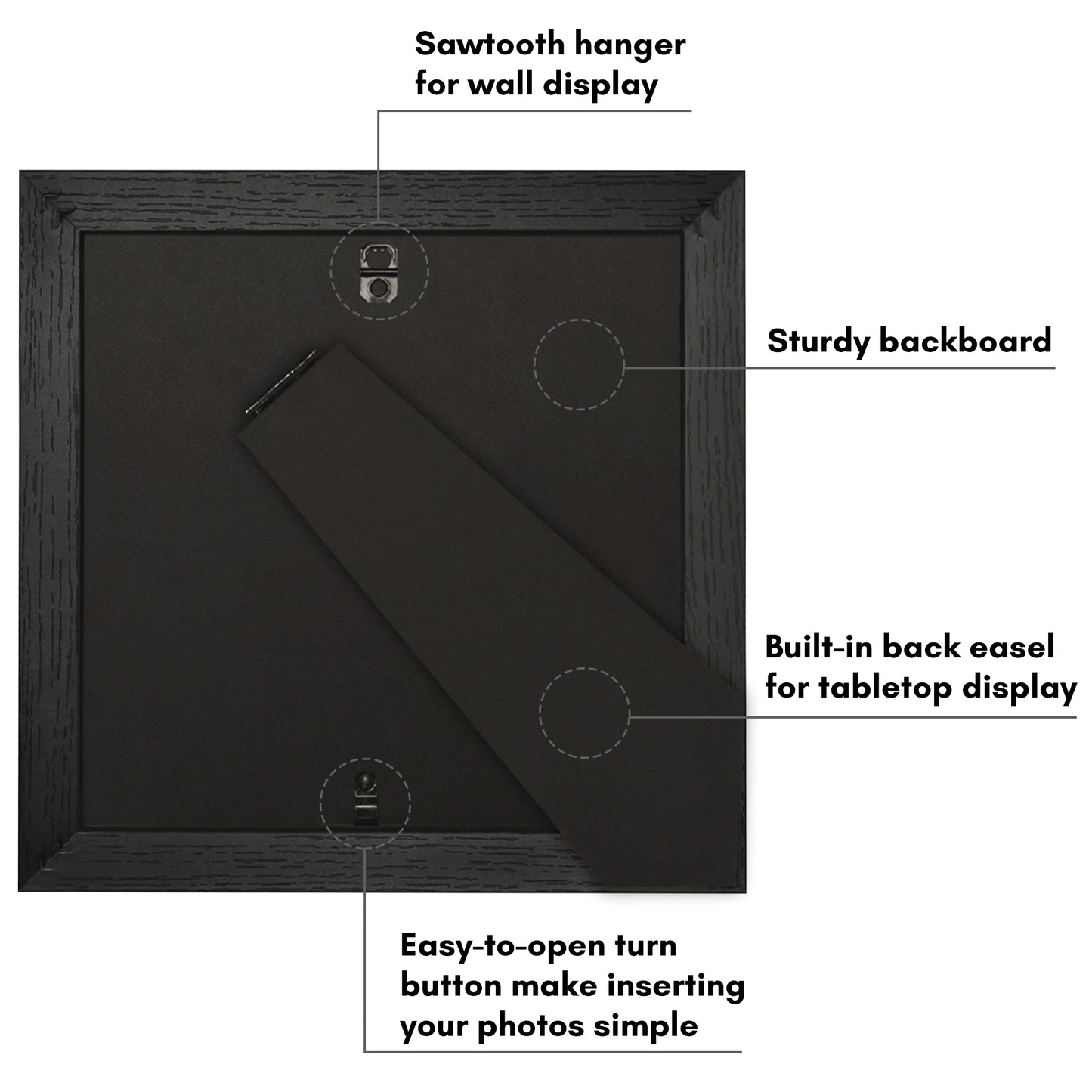 Picture Frame | Wide Molding | Included Mat | Shatter-Resistant Glass | Wall Decor