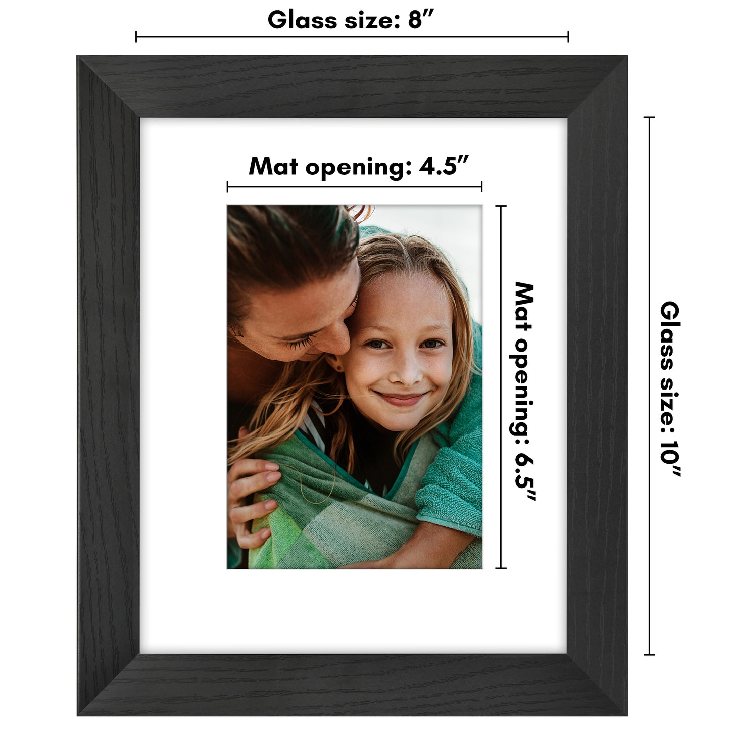 Picture Frame | Wide Molding | Included Mat | Shatter-Resistant Glass | Wall Decor