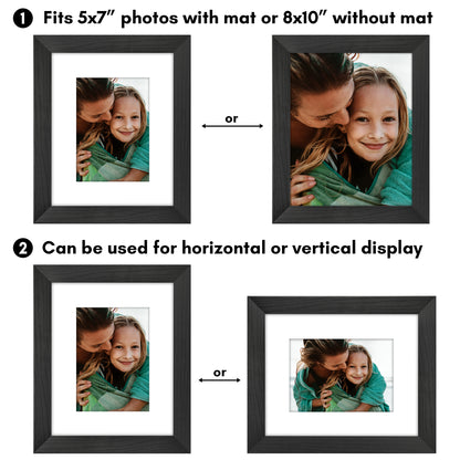 Picture Frame | Wide Molding | Included Mat | Shatter-Resistant Glass | Wall Decor