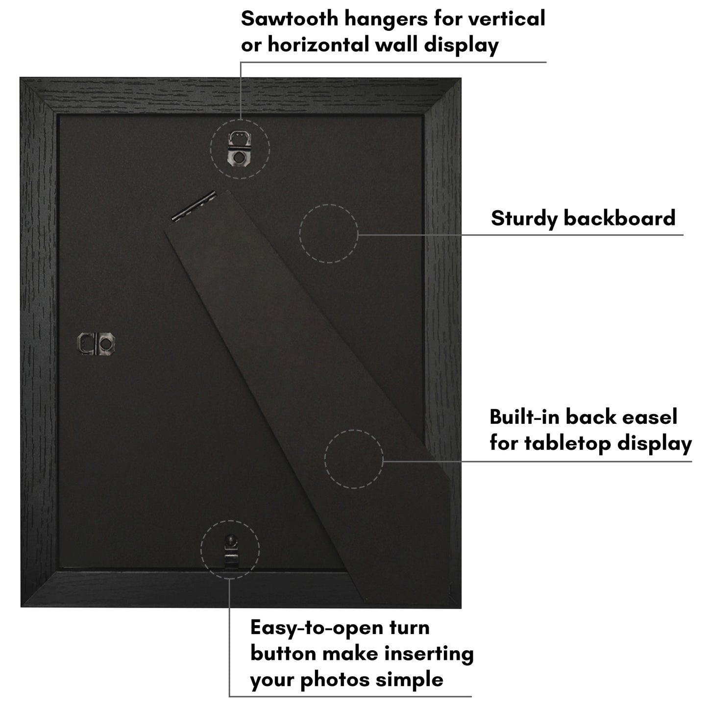 Picture Frame | Wide Molding | Included Mat | Shatter-Resistant Glass | Wall Decor