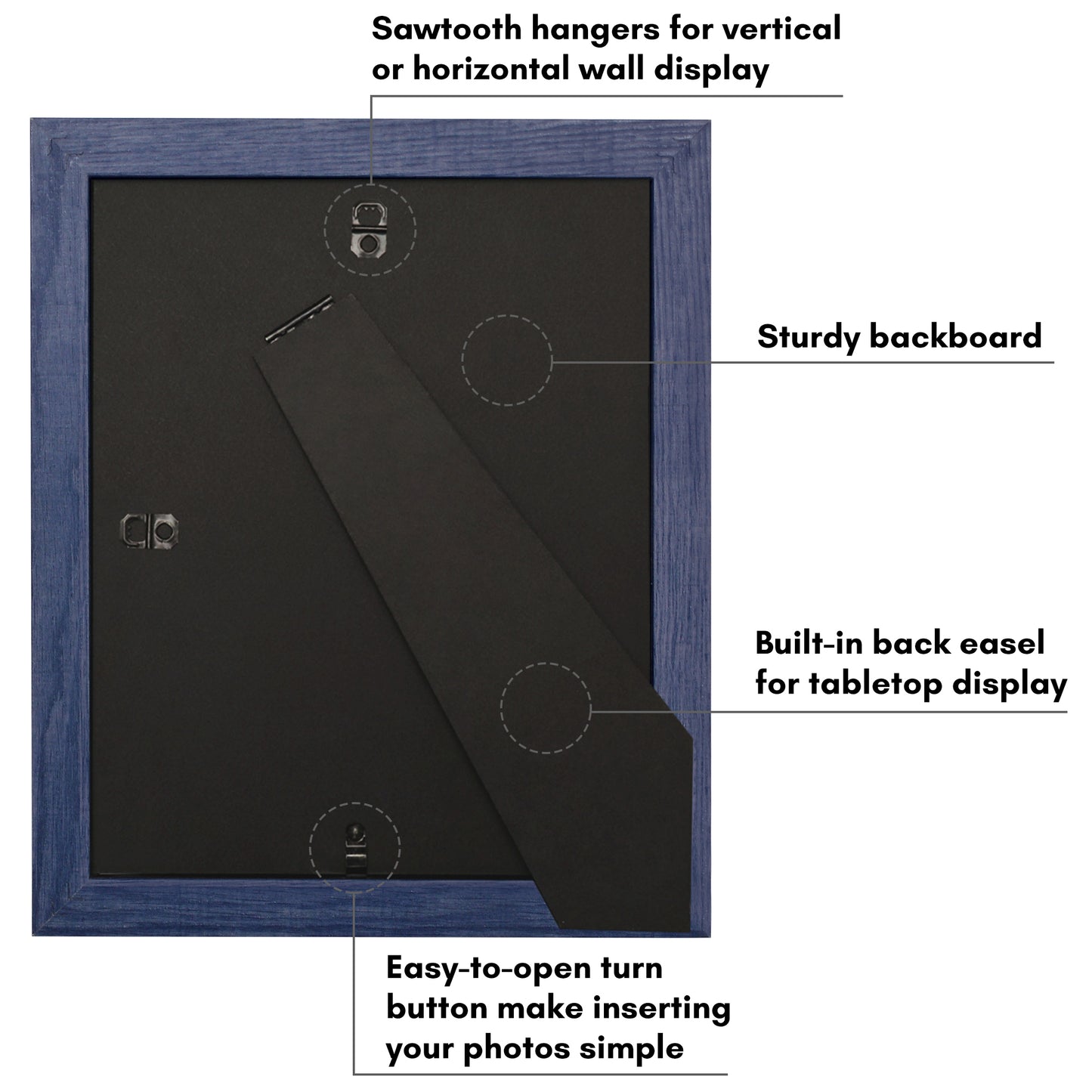 Picture Frame | Wide Molding | Included Mat | Shatter-Resistant Glass | Wall Decor