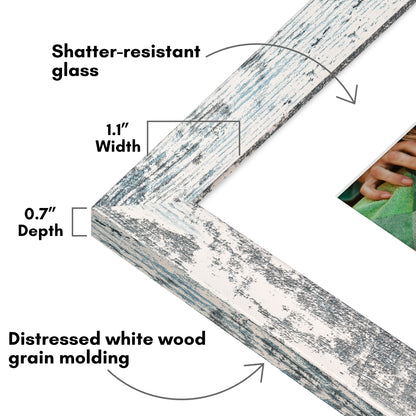 Picture Frame | Wide Molding | Included Mat | Shatter-Resistant Glass | Wall Decor
