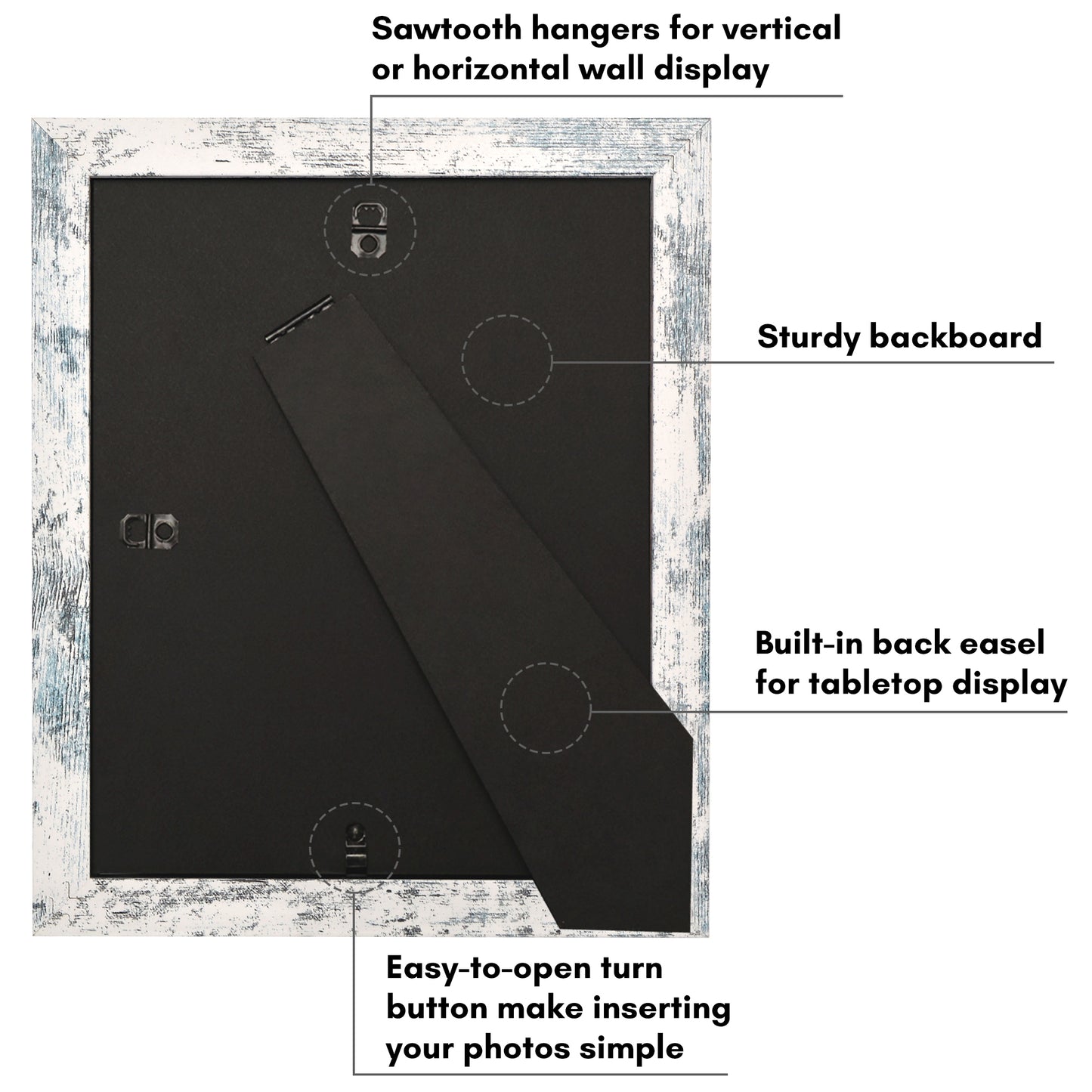 Picture Frame | Wide Molding | Included Mat | Shatter-Resistant Glass | Wall Decor